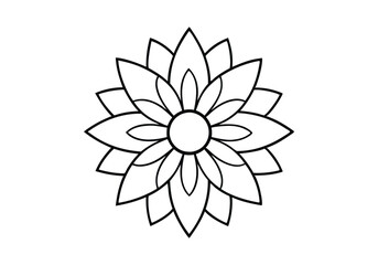 Continuous Line Art of a Sunflower – Botanical Vector Design