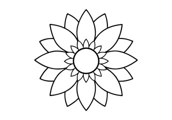 Continuous Line Art of a Sunflower – Botanical Vector Design