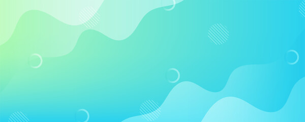 Modern banner background. full color, bright blue green gradation, wave eps 10