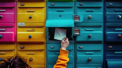 Colorful Mailboxes