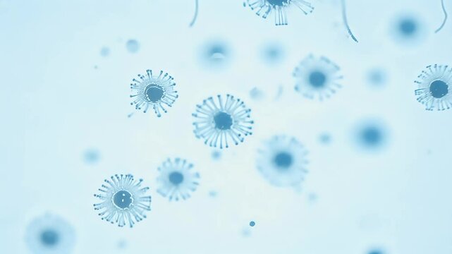 4K video offering closeup bacteria microscope white background ideal althrelated content visualizing viruses striking detail footage alth medicals science research