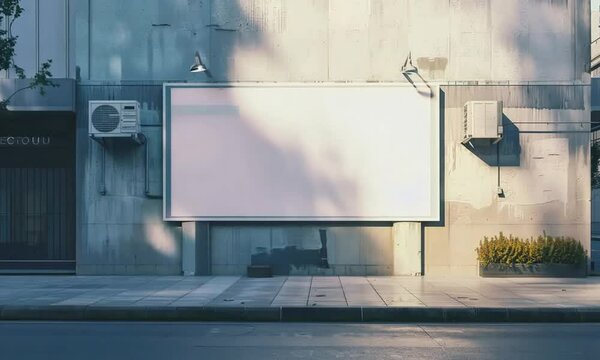 blank poster frames on a exterior wall background