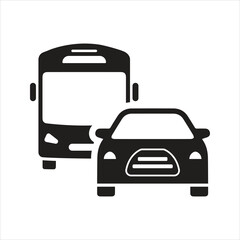 Commuter icon. Traffic. Busy road icon