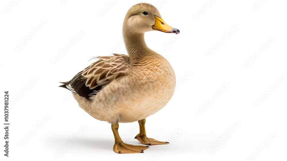 Sticker duck isolated on white background 