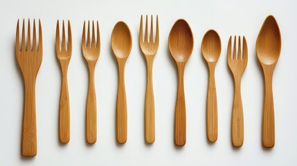 Wooden Utensil Set   Spoons and Forks for Eco Friendly Dining