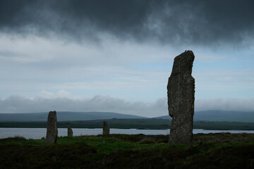Neolithic standing stones at Ring of Brodgar, Orkney, Scotland