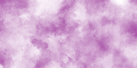 Beautiful and cloudy purple watercolor painting on old paper texture, Ink effect light magenta color shades gradient purple watercolor background, Bright pastel purple colored painted grunge texture.