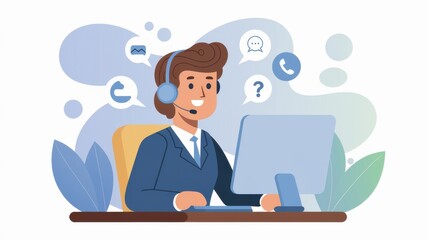 Focused businessman working diligently on laptop, bathed in soft natural light