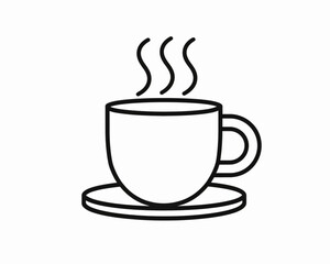 Obraz premium vector cup of coffee hot on isolate