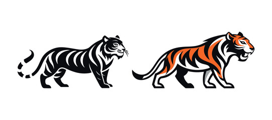 vector logotype tiger silhouette