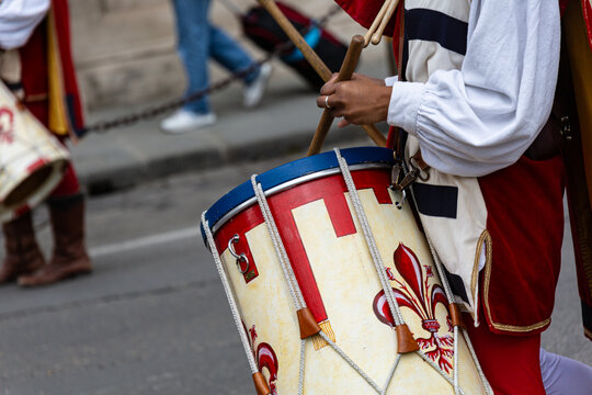 Drummer on the street during local parade