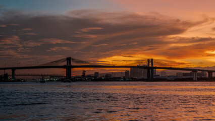Fototapeta premium Bridge Cebu Philippines Sunset Light