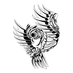 Obraz premium illustration mythical animal inking and line art