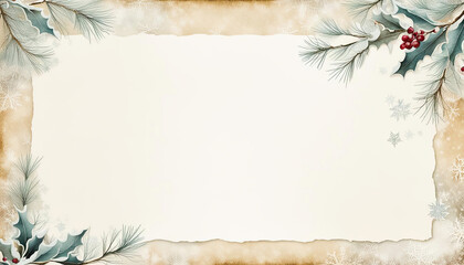 Beautiful winter christmas letter background card