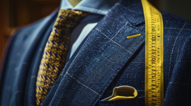 Tailored Suit with Measuring Tape