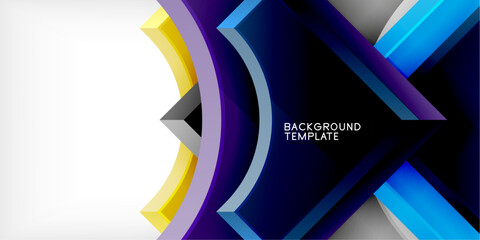 Geometric design abstract background - circles and triangles