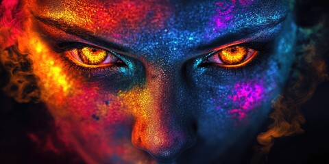 Person with Glowing Eyes