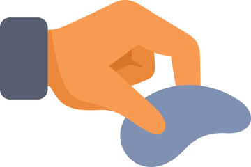 Hand is gently holding a gua sha stone, a tool used in traditional chinese medicine for massage