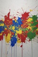 Fototapeta premium Abstract splashes of paint on white background