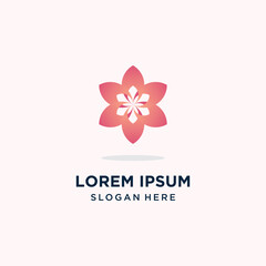 Flower icon vector logo design with creative concept Premium Vector