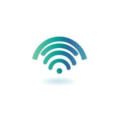 Icon representing Wi-Fi connectivity with signal waves.