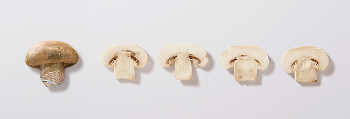 버섯, 표고버섯, 식재료, 자르다, 컨셉, 다르다