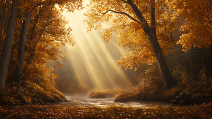 Enchanting Autumn Landscapes - Golden Forests and Serene