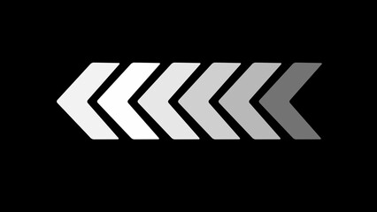 Arrow loop animation direction concept. Colorful arrow icon concept Moving pointer arrow icon with  screen