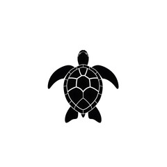Obraz premium A stylized black turtle silhouette on a white background.