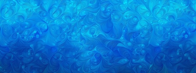 A Serene Abstract Pattern of Blue Waves and Swirls
