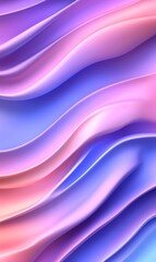 Fototapeta premium Soft Gradient Wavy Layers in Pink and Blue Tones Mobile Phone Wallpaper
