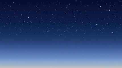 Obraz premium Starry Night Sky Over Horizon