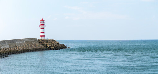 lighthouse on the coast. 