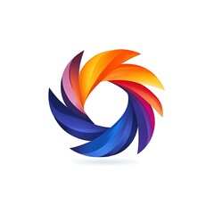 A colorful, abstract swirl design with vibrant gradients suggesting motion and creativity.