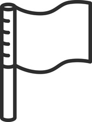 線画駅関連の単品アイコン　合図旗