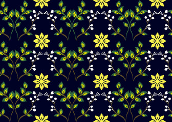 Ikat seamless pattern, geometric design, motif ethnic handmade, Ikat ethnic tribal, boho colors seamless wallpaper. Ethnic Ikat abstract background art. Illustration for greeting cards, printing