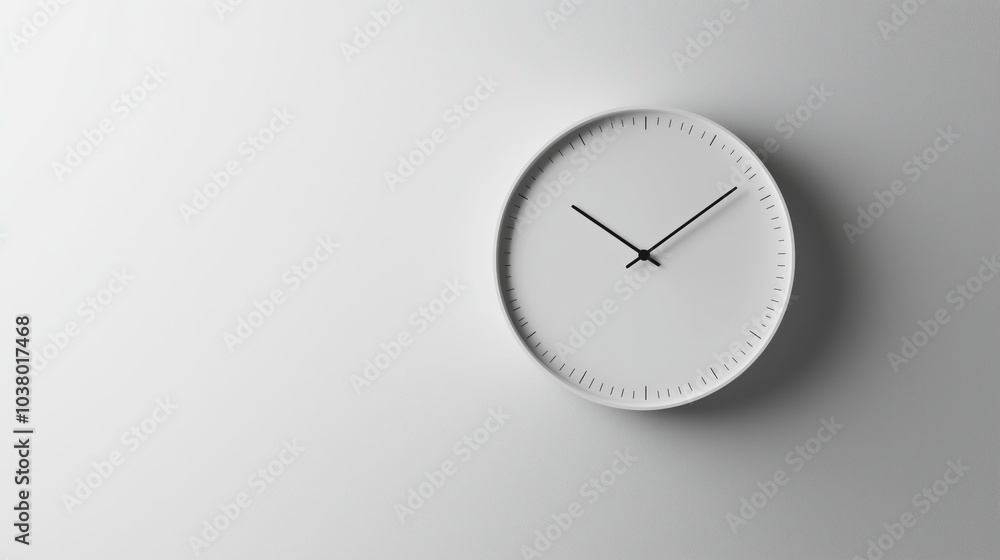 Poster simple minimalist clock design with no numbers