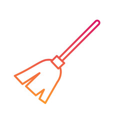broom Halloween, horror, Mystery, and Scary Gradient Line Icon