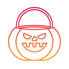 Pumpkin Halloween, horror, Mystery, and Scary Gradient Line Icon