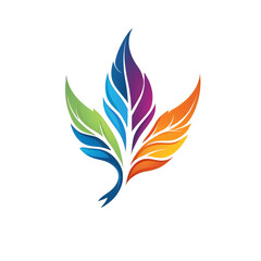Colorful Abstract Leaf Logo Design