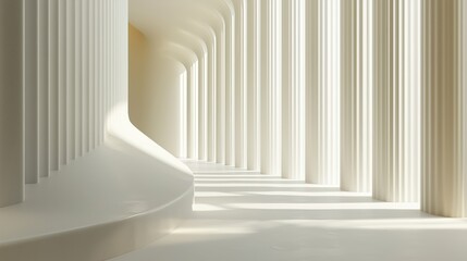 Fototapeta premium Minimalist Abstract Design with Cylindrical Shapes