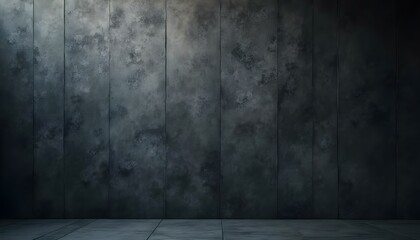 Dark background with concrete wall and wooden floor