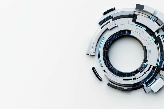 Futuristic circular interface design