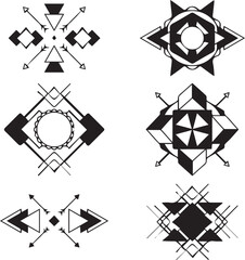 Geometric Tattoo,arrow, vector, vintage vectors design 