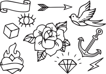 animal, drawing, tattoo, vintage, sketch, art, vectors design 