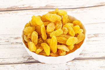 Yellow raisin - dry grape berries