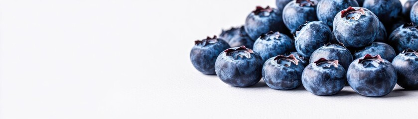 Obraz premium Juicy blueberries in soft watercolor