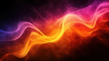 Fototapeta premium Abstract colorful waves of light create a dynamic and vibrant visual effect.
