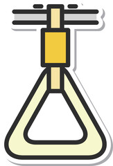 ステッカー駅関連の単品アイコン　吊り革