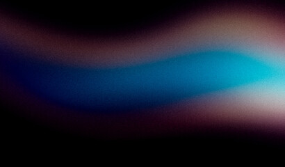 Abstract glowing dark magenta blue color wave grainy gradient texture backdrop design, color flow on dark, noise texture, cover, website header, copy space.